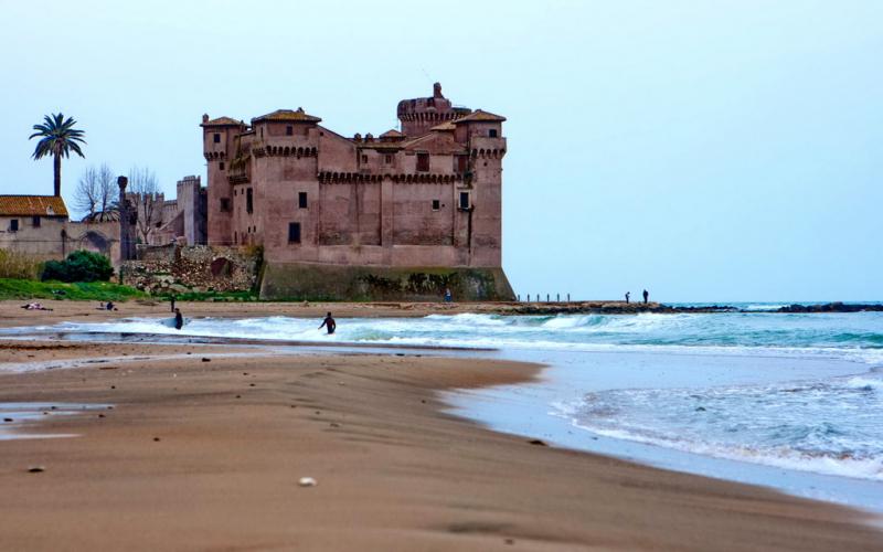 Castello di Santa Severa, panoramica dalla spiaggia