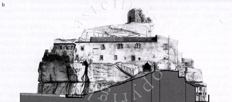 Castello Grande Di Castiglione Di Sicilia, sezione A-A'