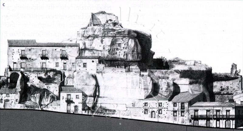Castello Grande Di Castiglione Di Sicilia, sezione B-B'