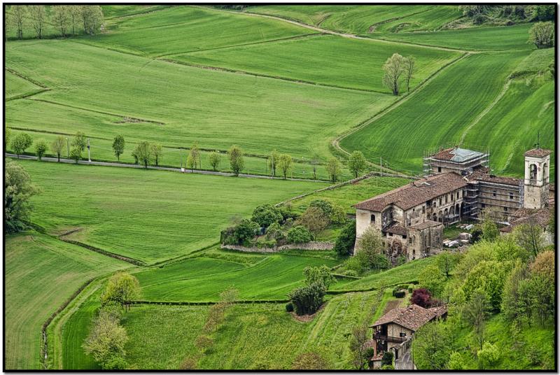 Castello San Vigilio - Veduta della verde campagna bergamasca