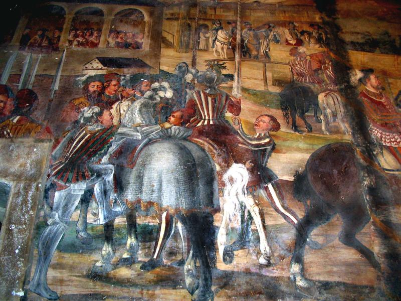 Castello Di Malpaga - affresco Re Cristiano I di Danimarca