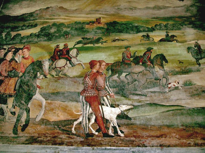 Castello Di Malpaga - affresco scena di caccia