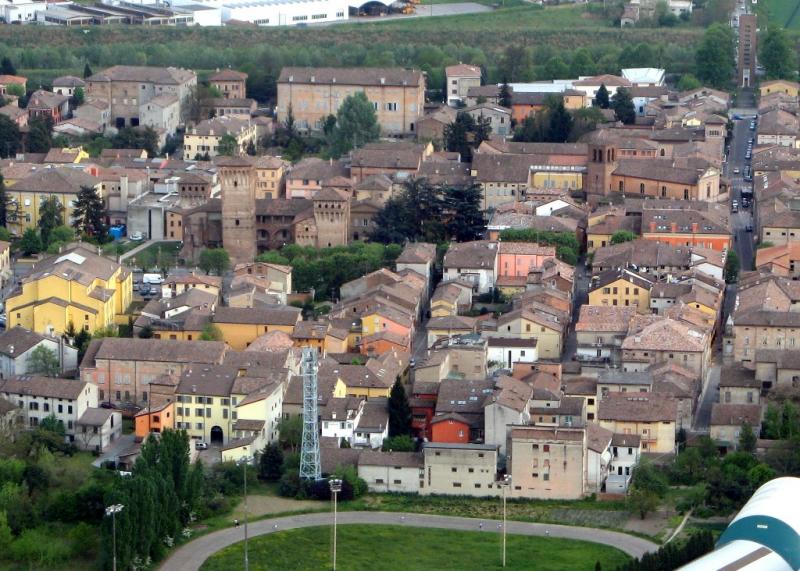 Il Castello delle Rocche nel contesto cittadino di Finale Emilia