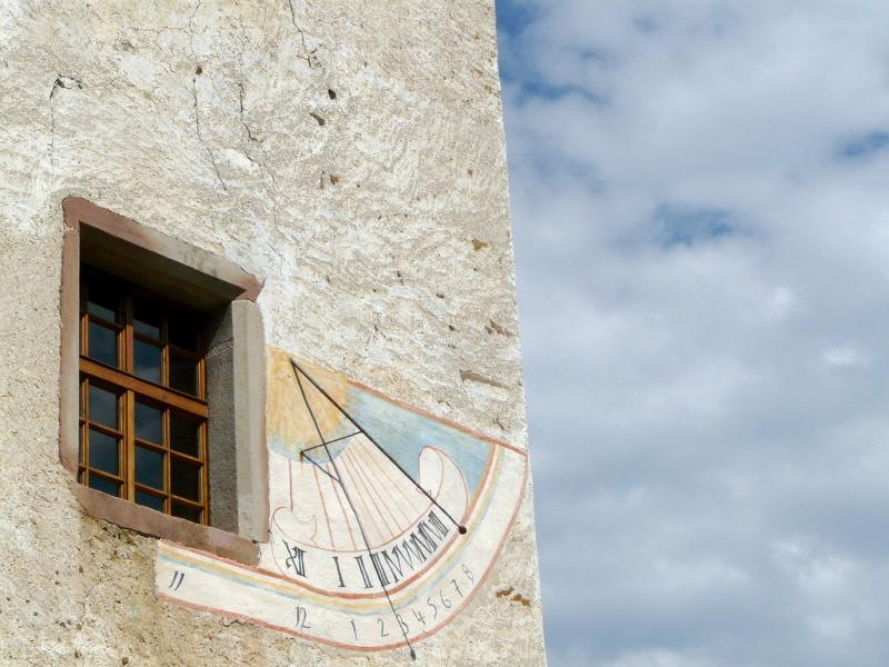 Castel del Gatto (Katzenzungen), particolare della meridiana