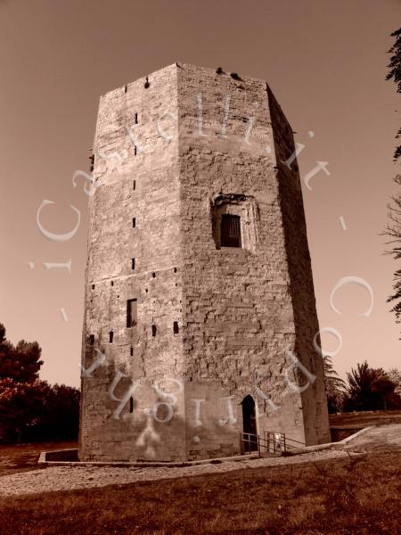 Torre Di Federico A Enna, panoramica in seppia