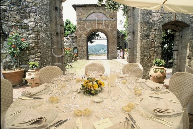 Castello Di Cafaggio, particolare di un matrimonio al Castello