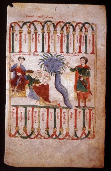Castello Maniace O Svevo Di Siracusa - Miniatura 142r dal Liber ad honorem Augusti di Pietro da Eboli