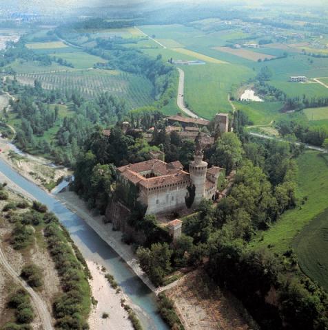 Castello di Rivalta, veduta aerea